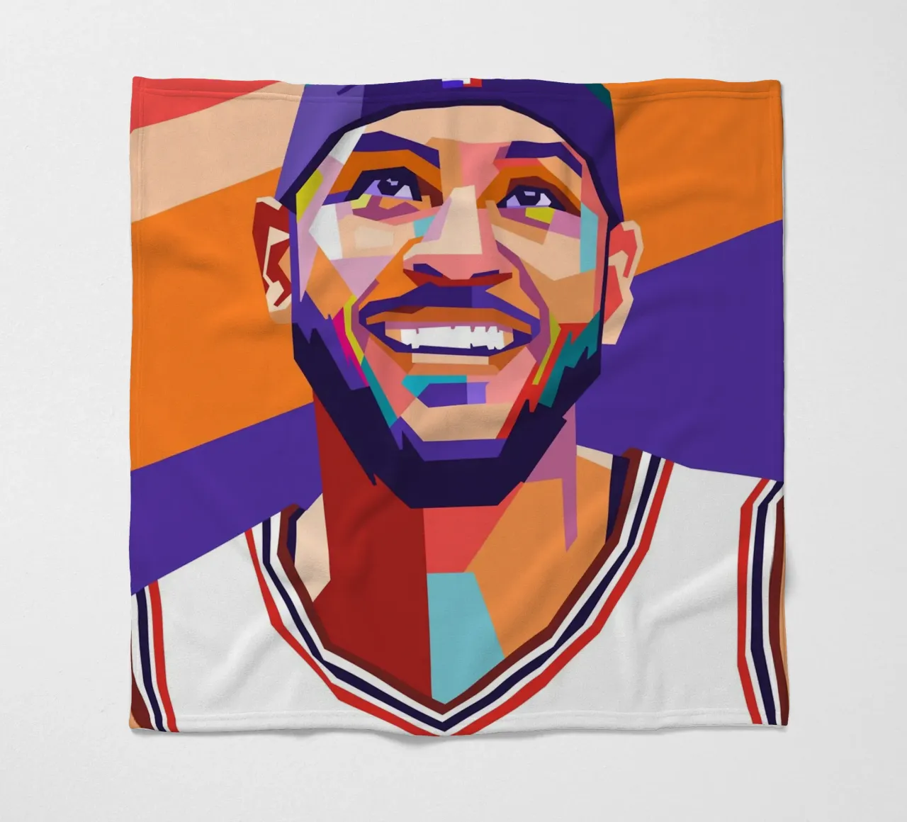 Carmelo Anthony sullo stile artistico di WPAP coperta in pile da Hantamrata