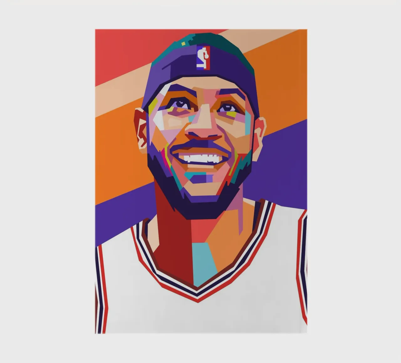 Carmelo Anthony on WPAP art style notebook by Hantamrata