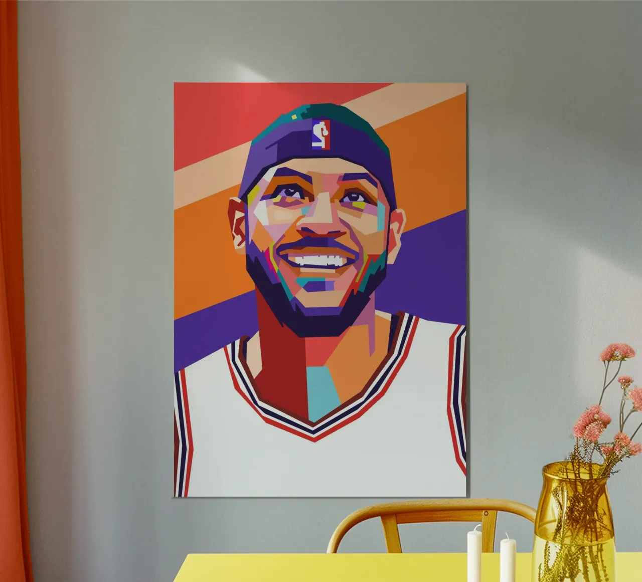 Carmelo Anthony on WPAP art style forex plate by Hantamrata