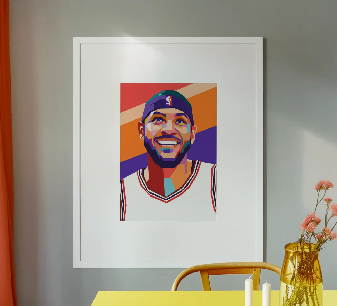 Carmelo Anthony on WPAP art style poster by Hantamrata