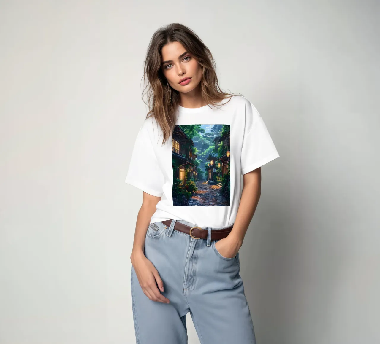 Strada verde in Giappone t-shirt da Ginnery