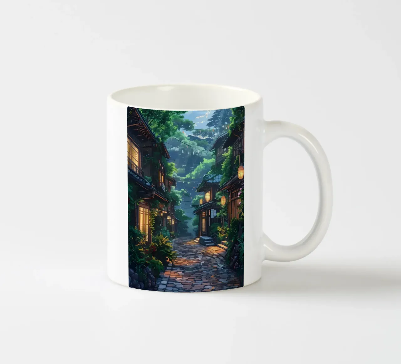 Strada verde in Giappone tazza in ceramica da Ginnery