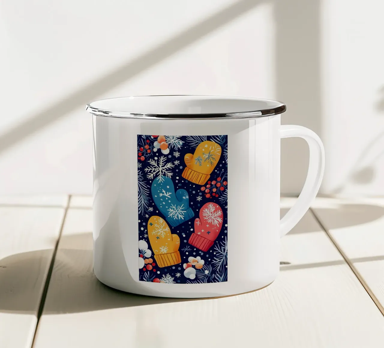 Poster minimalista 214 tazza in smalto da Kadynce