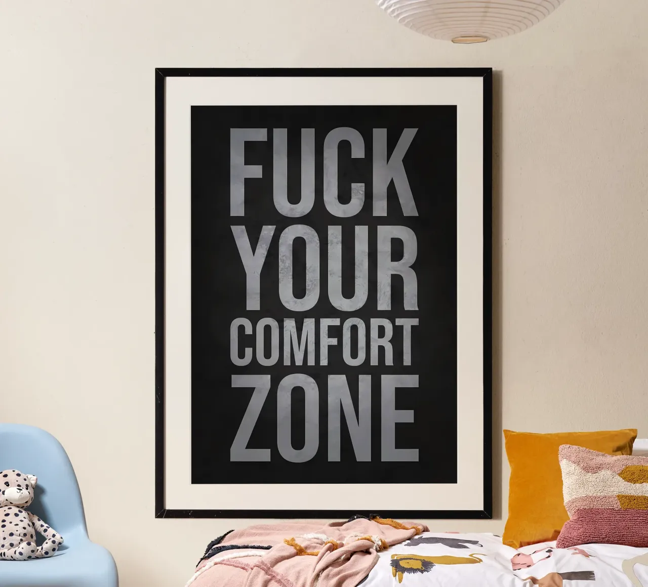 Comfort Zone Citaat poster met kunststof frame van Delaplane