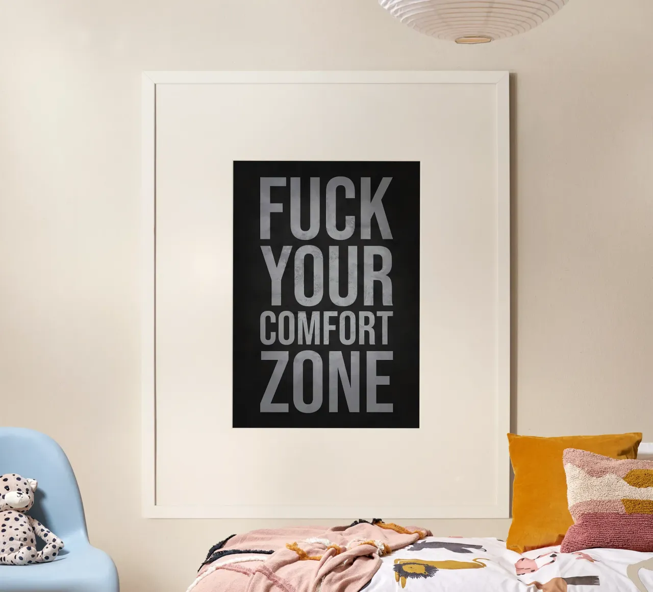 Comfort Zone Citaat poster met kunststof frame van Delaplane