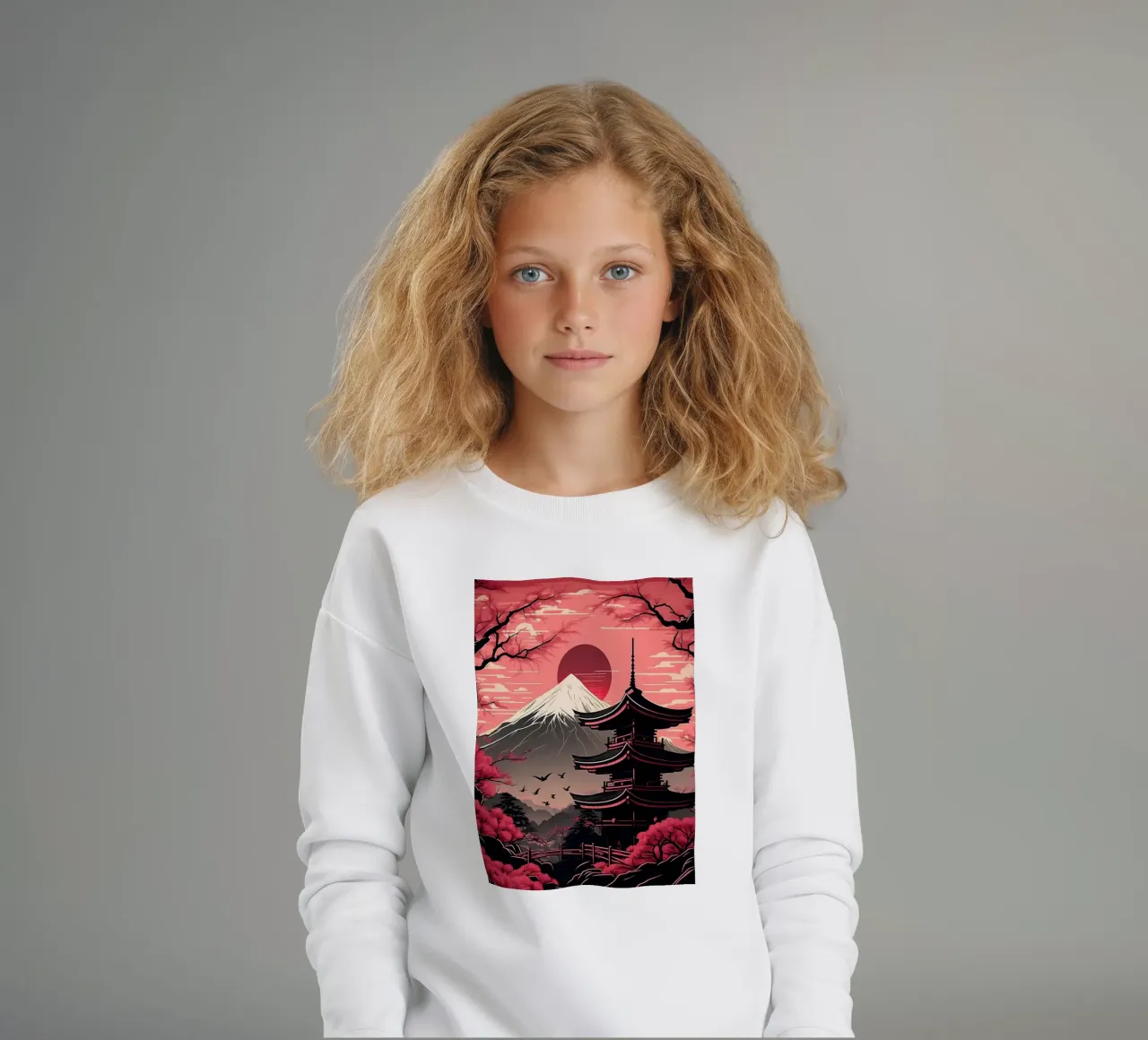 Giappone Pittura di paesaggio felpa bambino da Mikesell