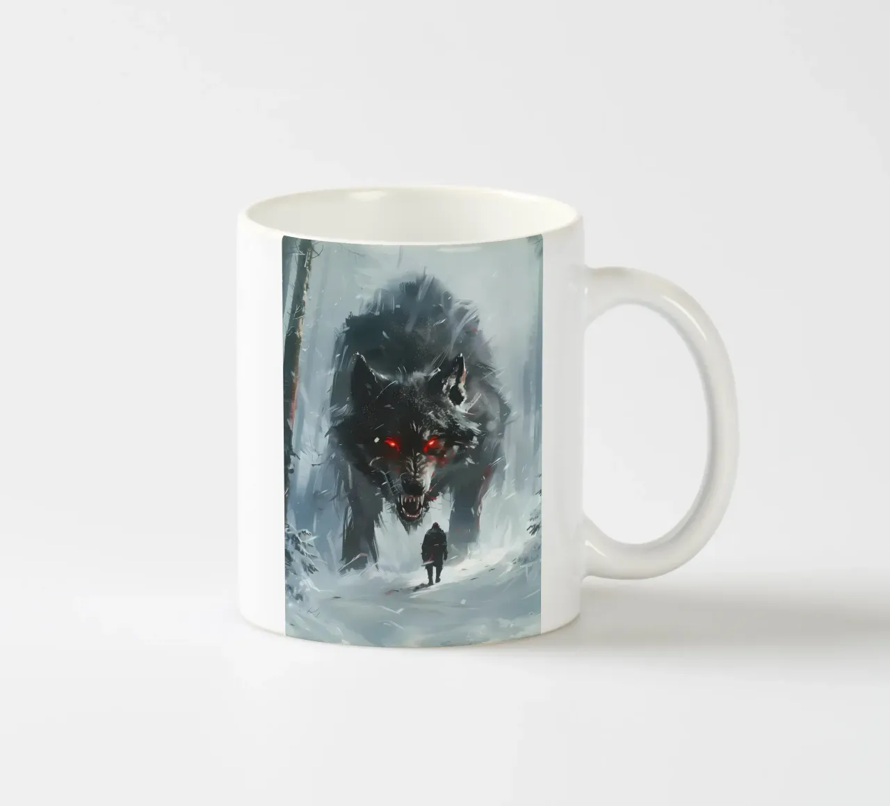 Lupo vichingo Fenrir tazza in ceramica da Ginnery
