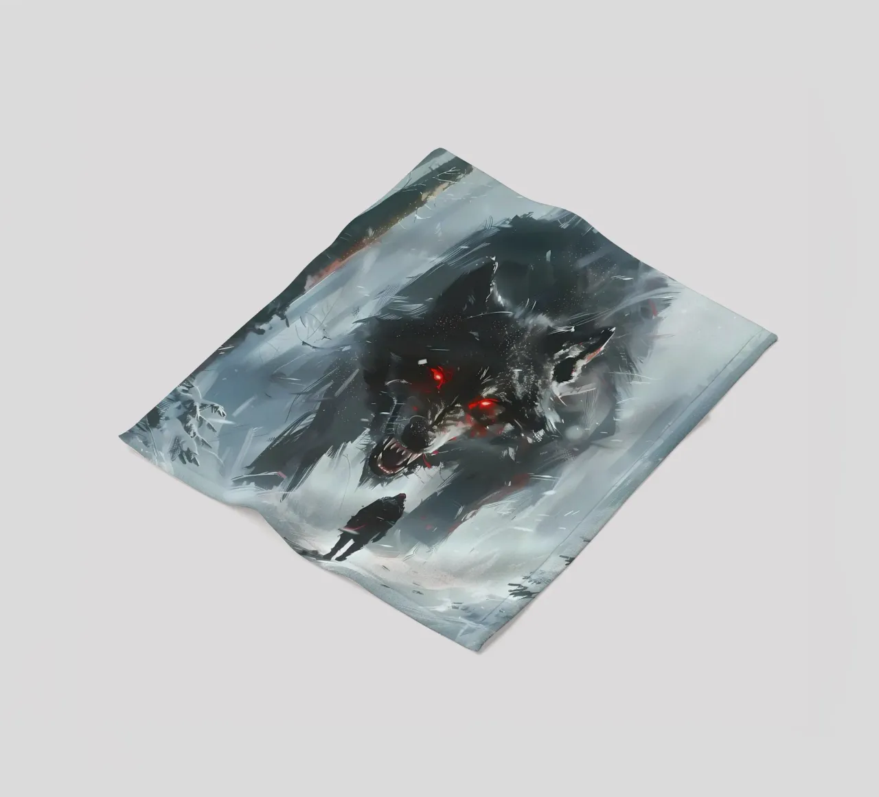 Lupo vichingo Fenrir coperta in pile da Ginnery