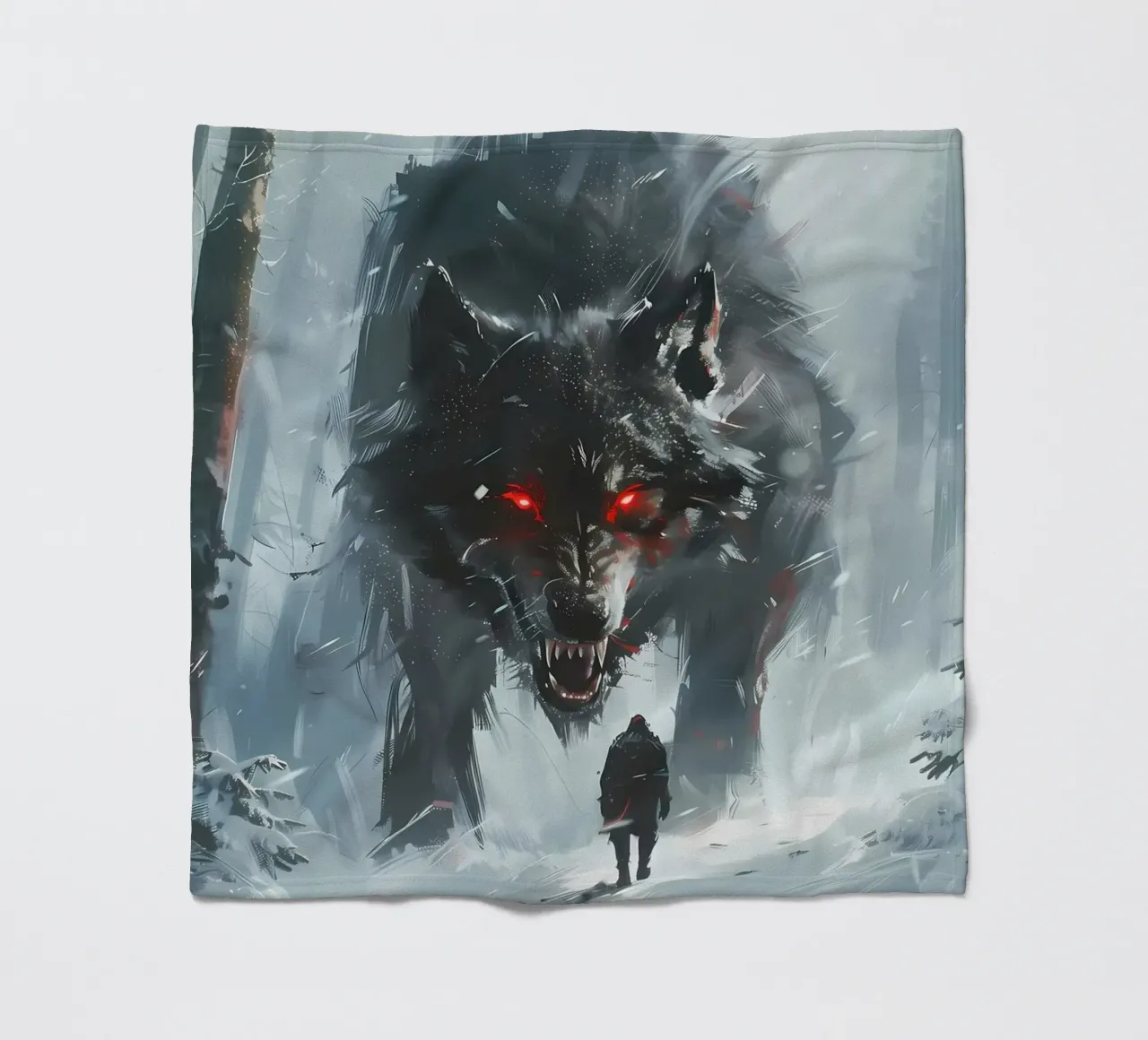 Lupo vichingo Fenrir coperta in pile da Ginnery