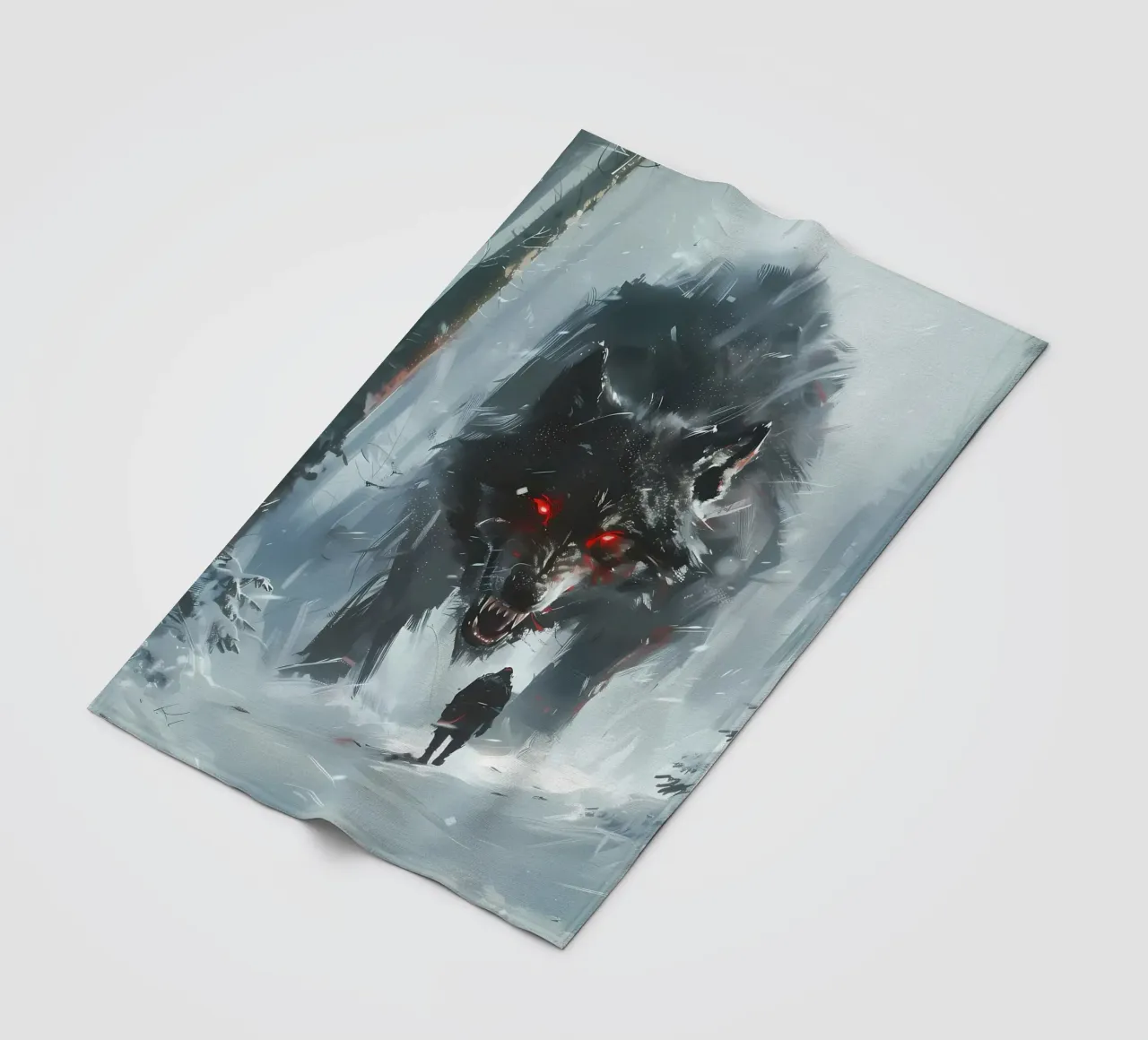 Lupo vichingo Fenrir coperta in pile da Ginnery