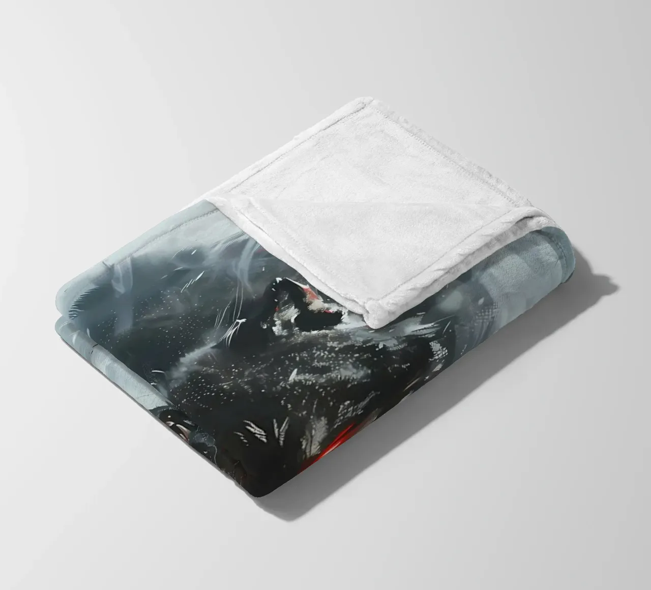 Lupo vichingo Fenrir coperta in pile da Ginnery
