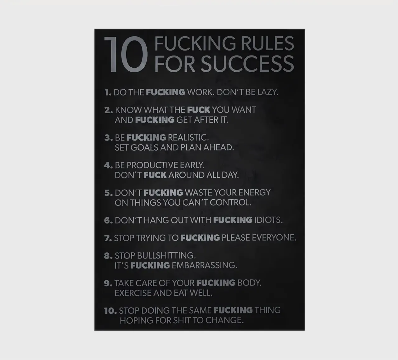 10 Rules For Success notebook by Delaplane