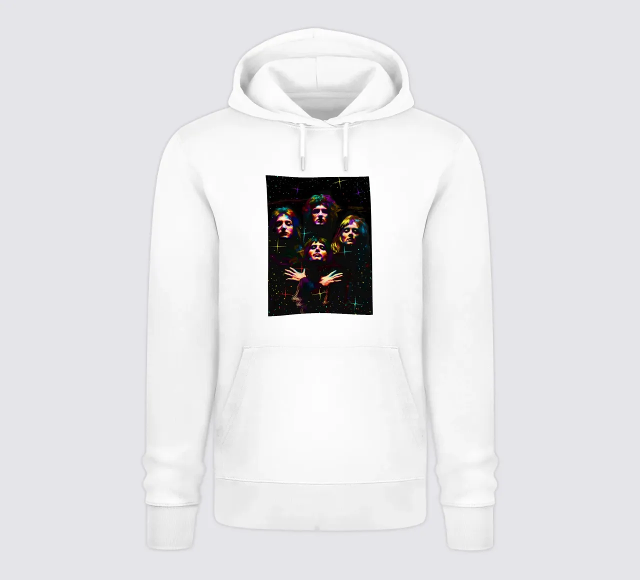 Banda Queen, pop art colorata felpa con cappuccio da Hantamrata