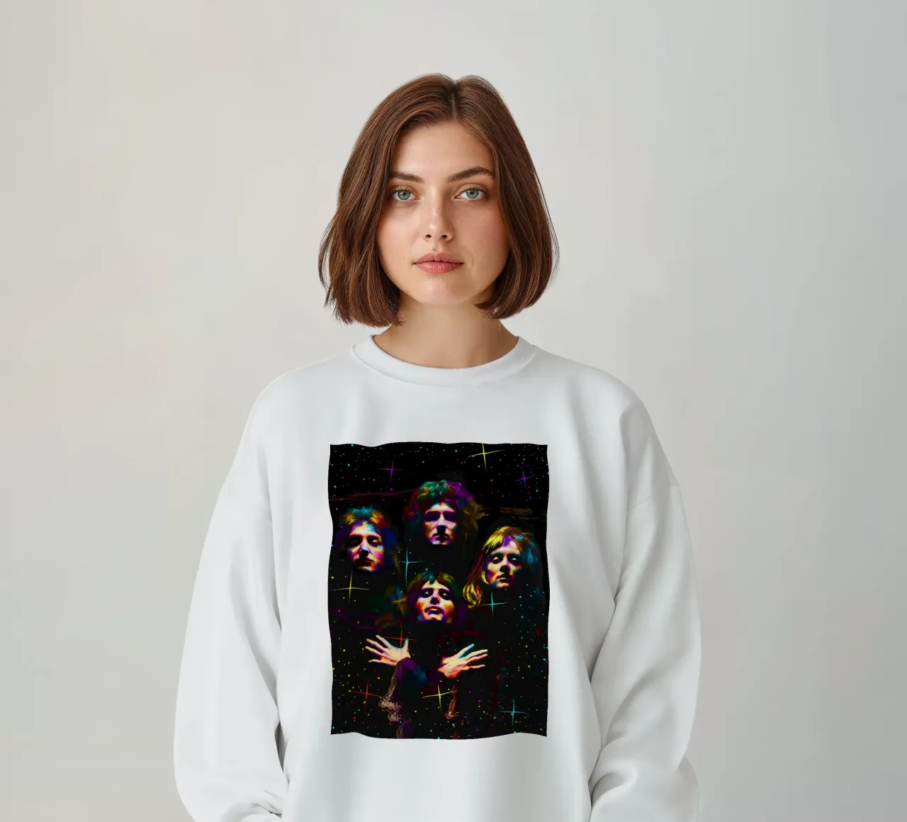 Banda Queen, pop art colorata felpa da Hantamrata