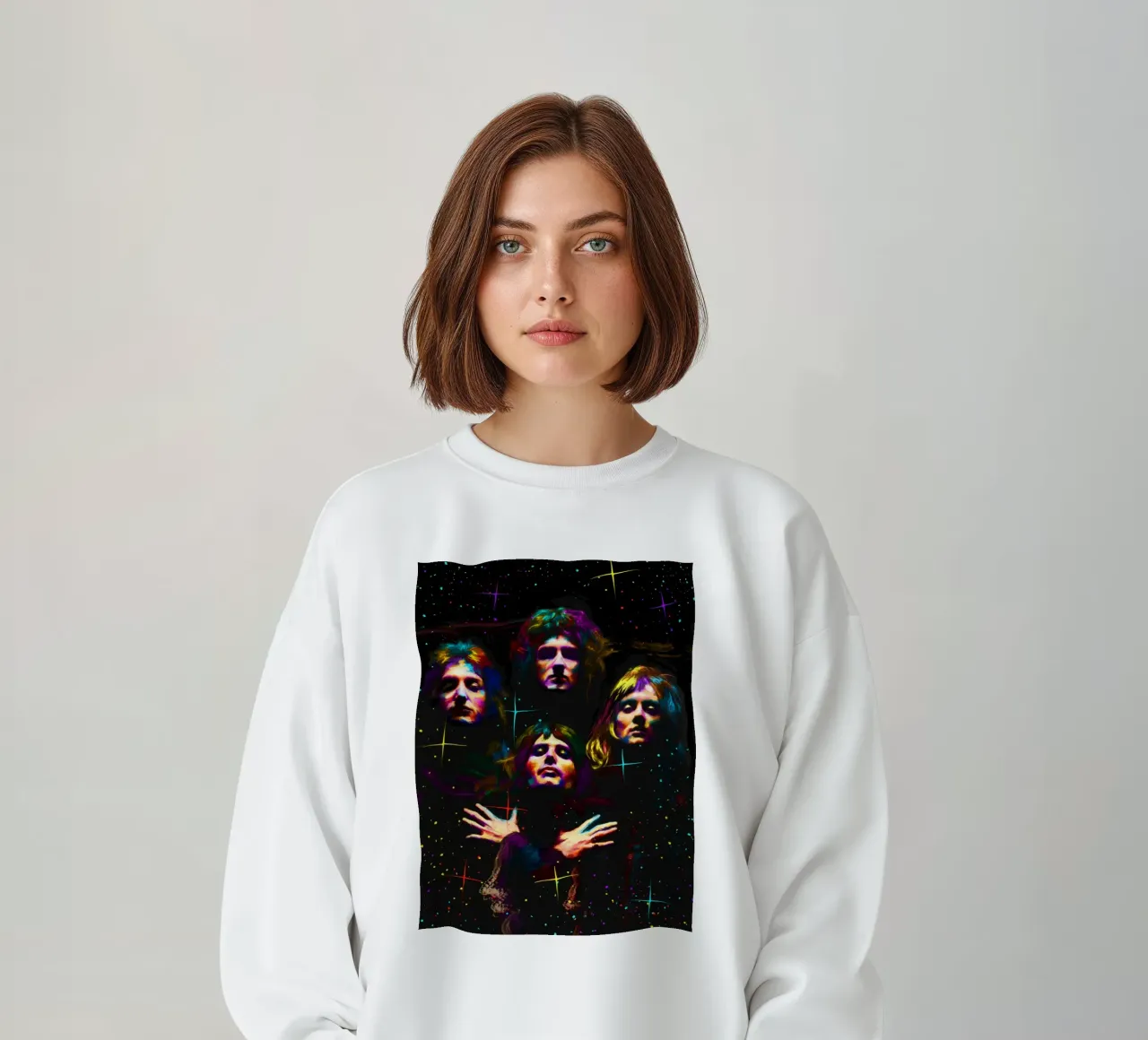 Banda Queen, pop art colorata felpa da Hantamrata