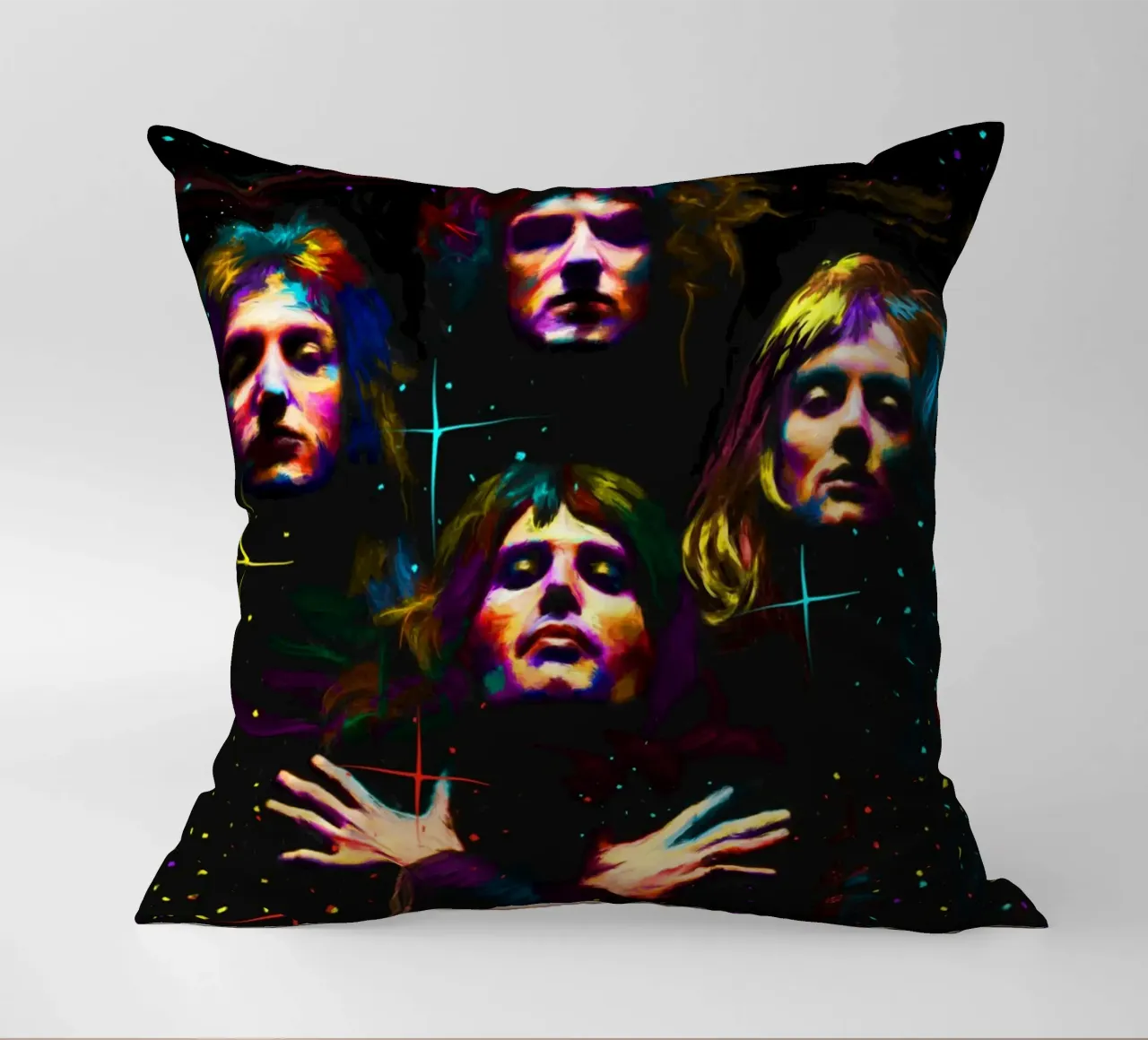 Banda Queen, pop art colorata cuscino da Hantamrata