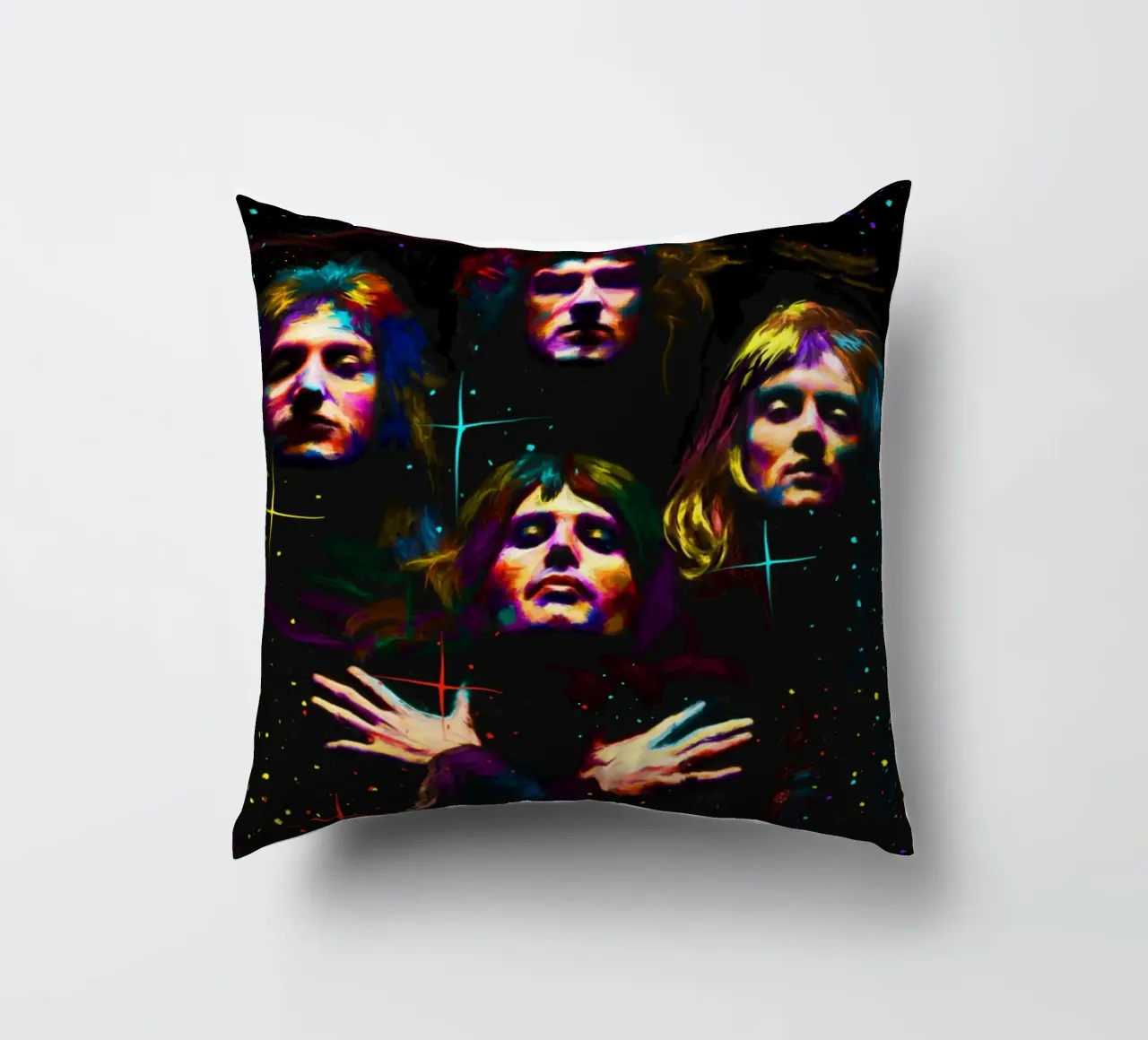 Banda Queen, pop art colorata cuscino da Hantamrata