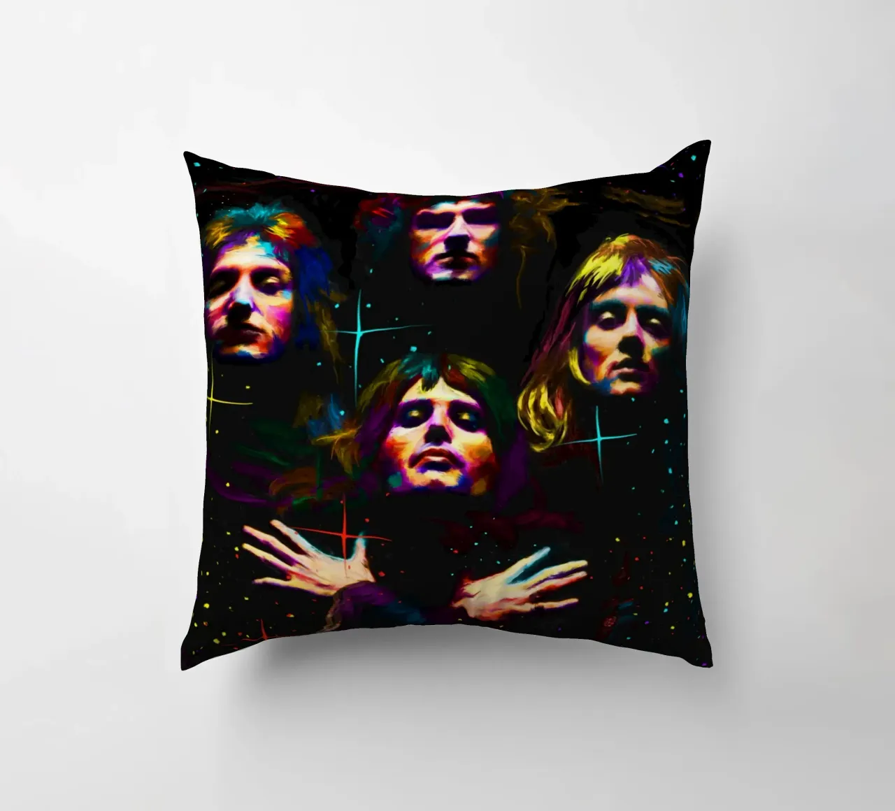 Banda Queen, pop art colorata cuscino da Hantamrata