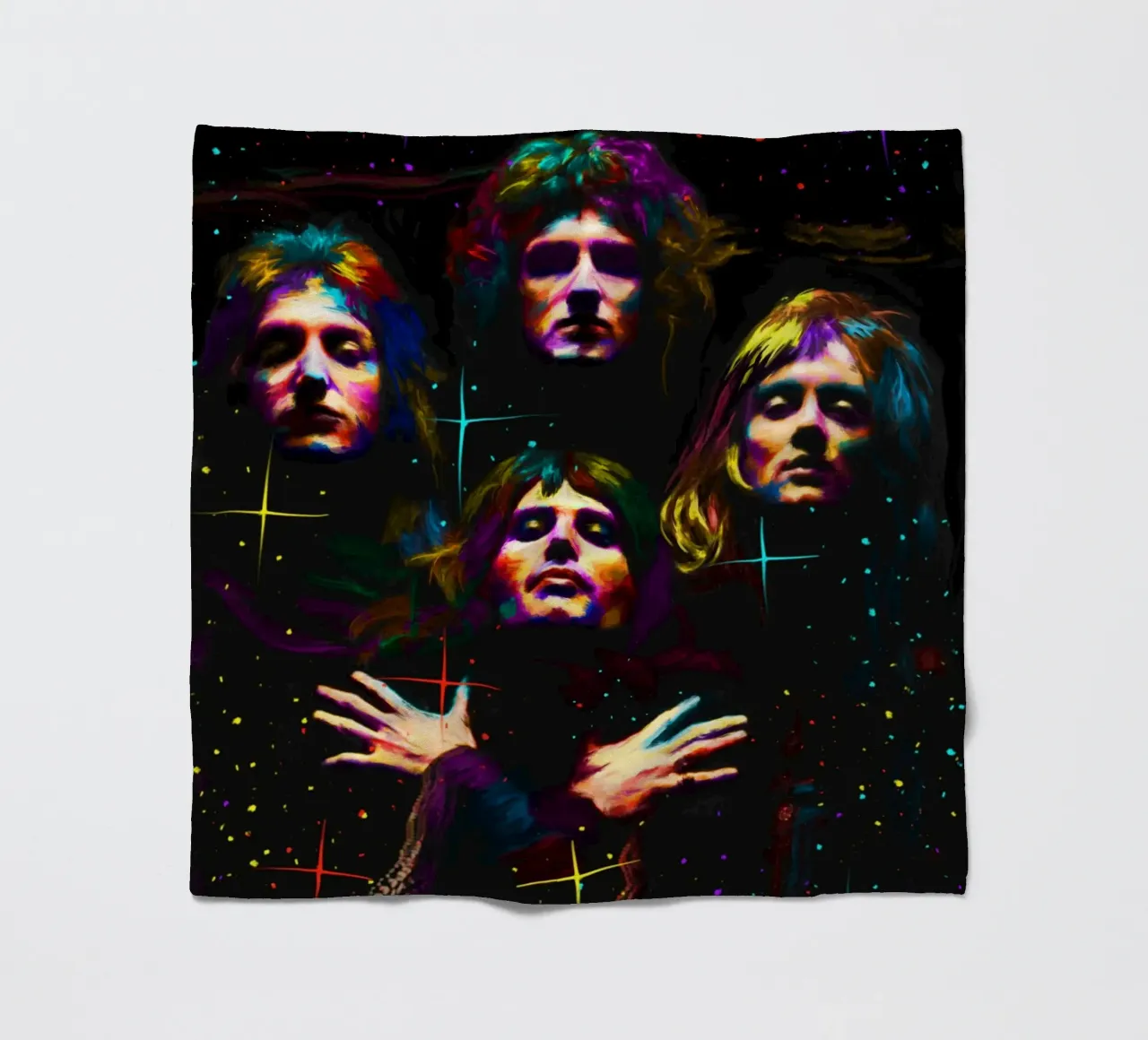 Banda Queen, pop art colorata coperta in pile da Hantamrata