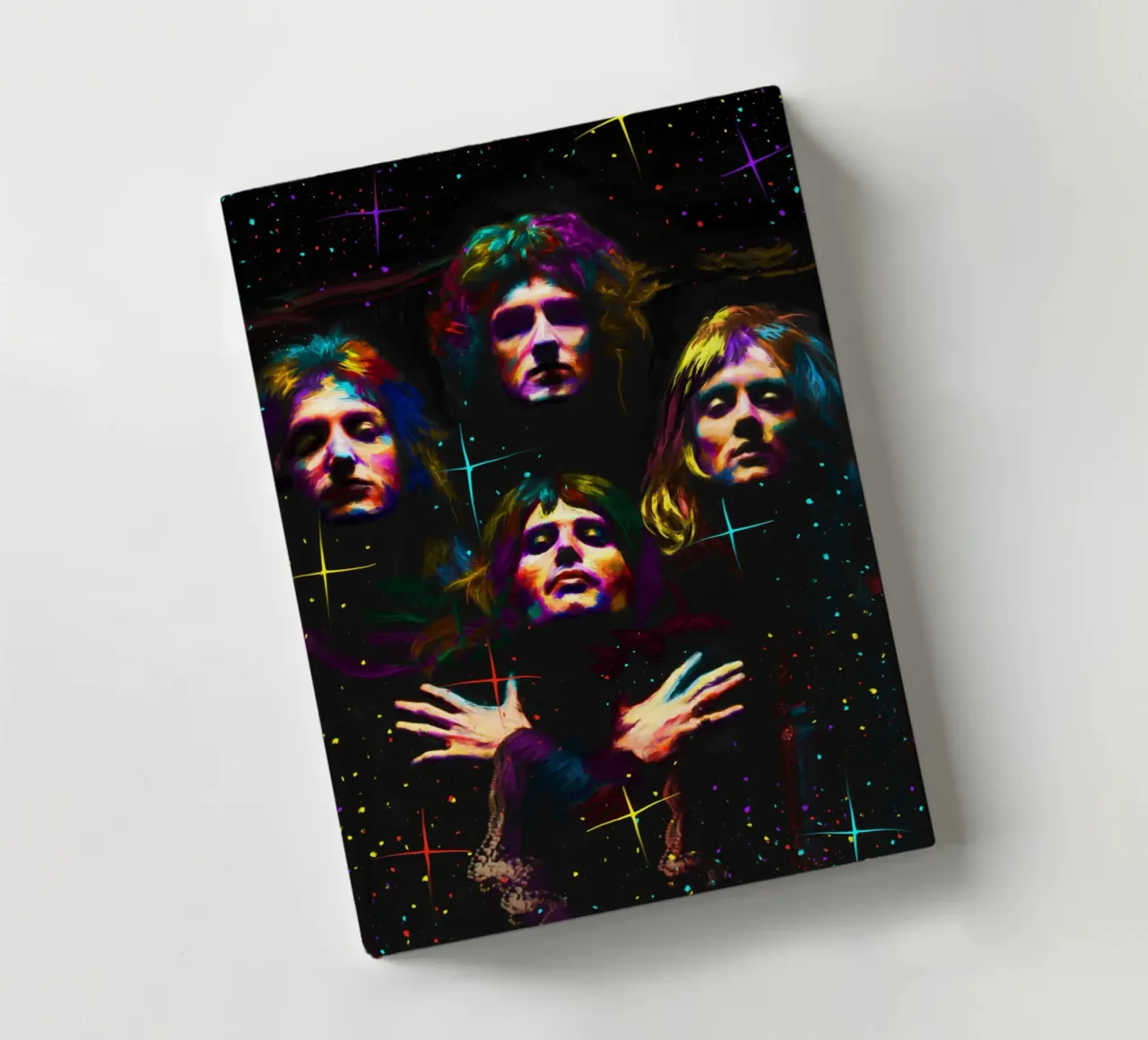 Groupe Queen, pop art coloré carnet de notes de Hantamrata