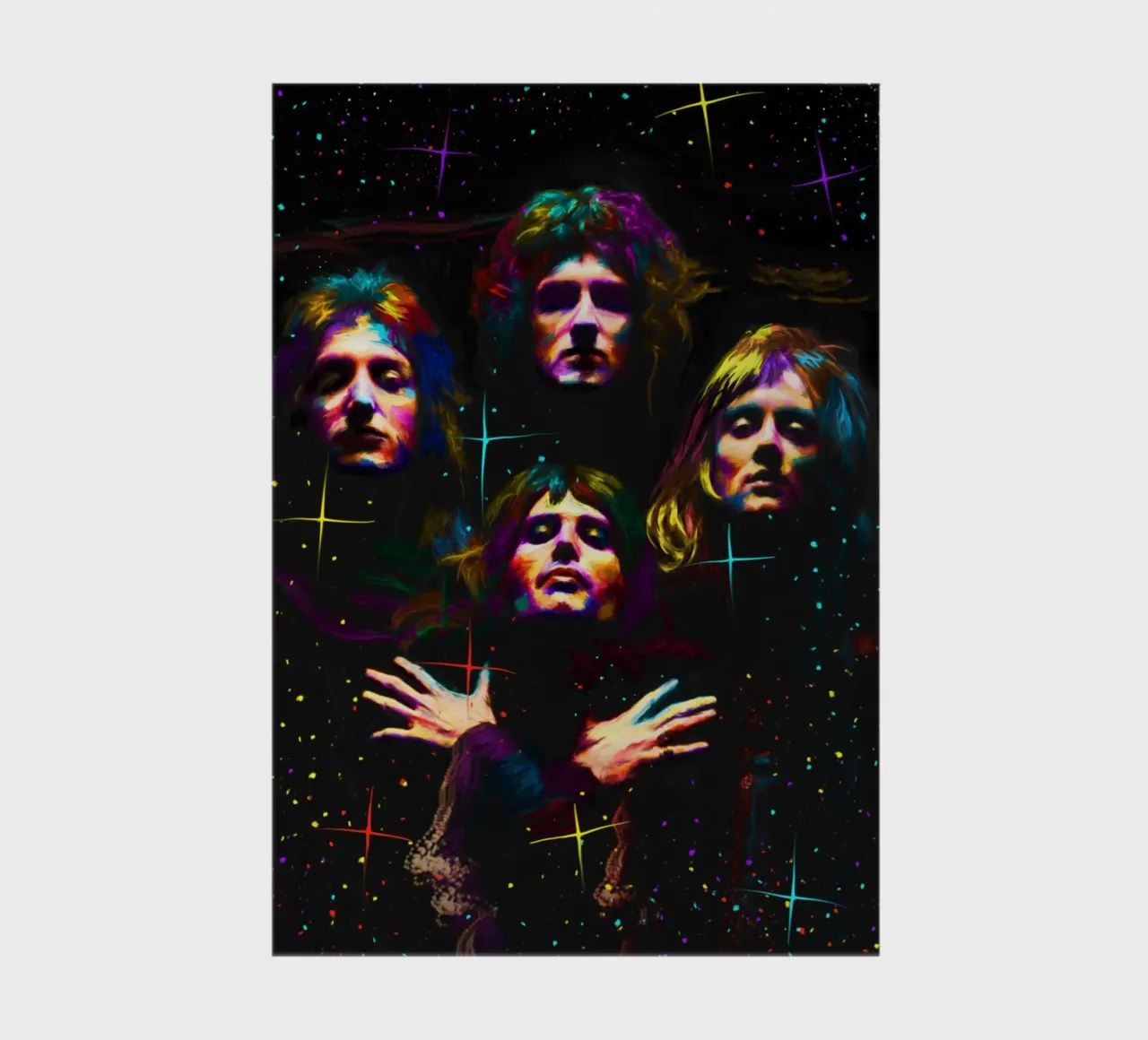 Groupe Queen, pop art coloré carnet de notes de Hantamrata