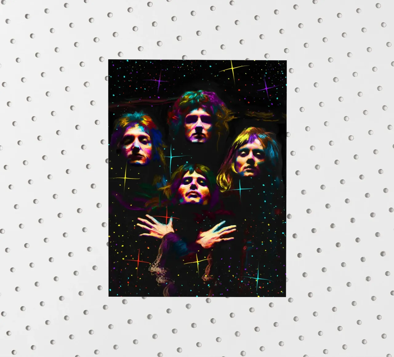 Groupe Queen, pop art coloré autocollant de Hantamrata