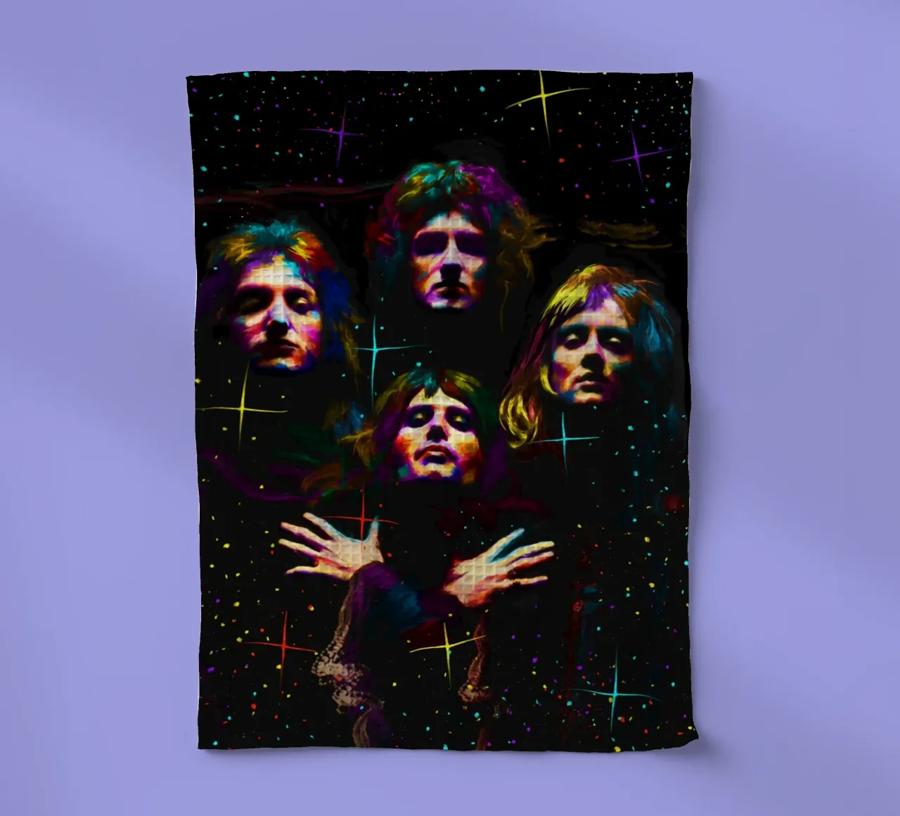 Banda Queen, pop art colorata canovaccio da cucina da Hantamrata