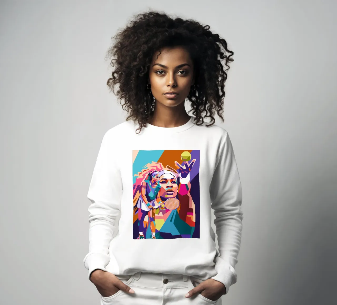 Serena Williams sullo stile artistico di WPAP felpa da Hantamrata