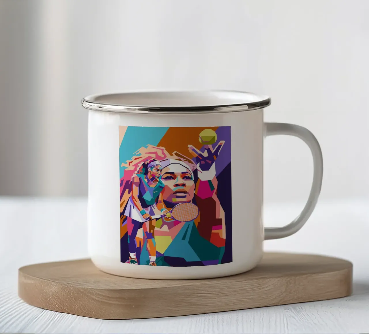 Serena Williams sullo stile artistico di WPAP tazza in smalto da Hantamrata