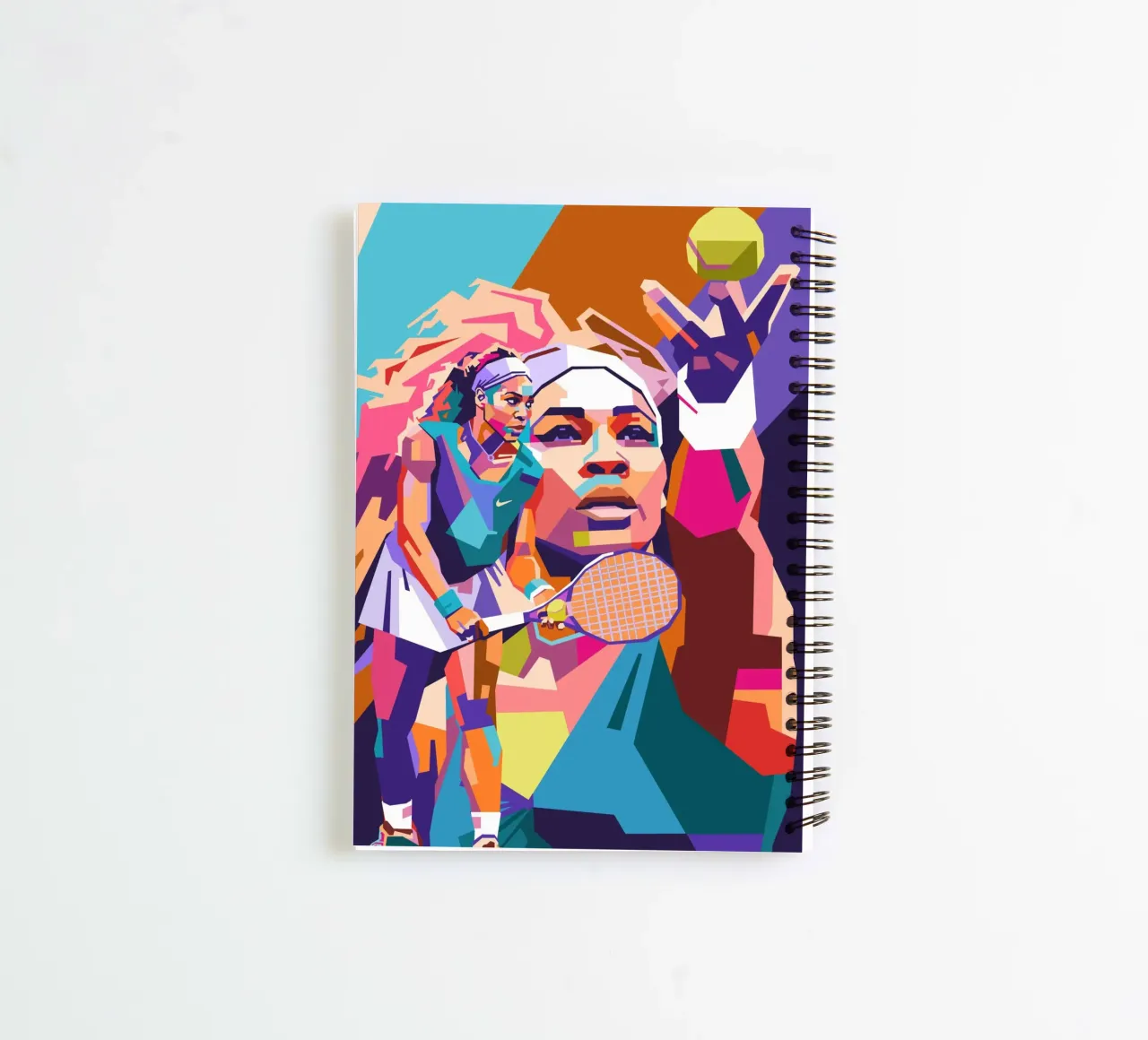 Serena Williams sullo stile artistico di WPAP diario ad anelli da Hantamrata