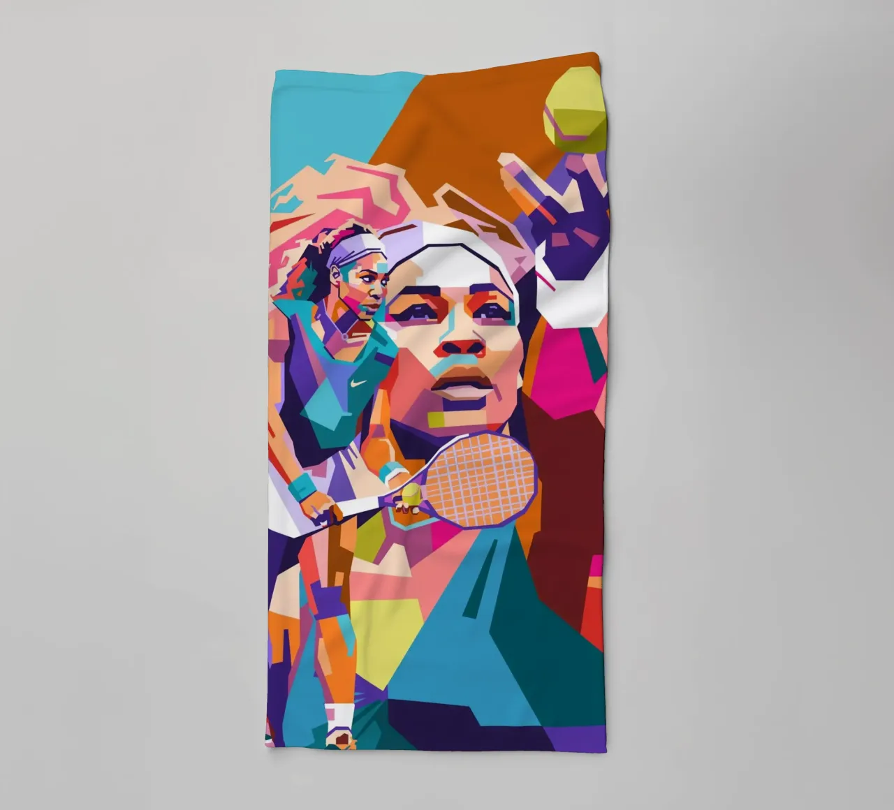 Serena Williams über den WPAP-Kunststil Handtuch von Hantamrata