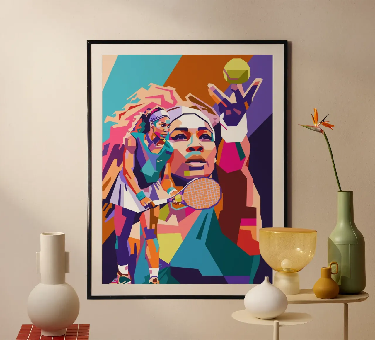 Serena Williams sullo stile artistico di WPAP poster da Hantamrata