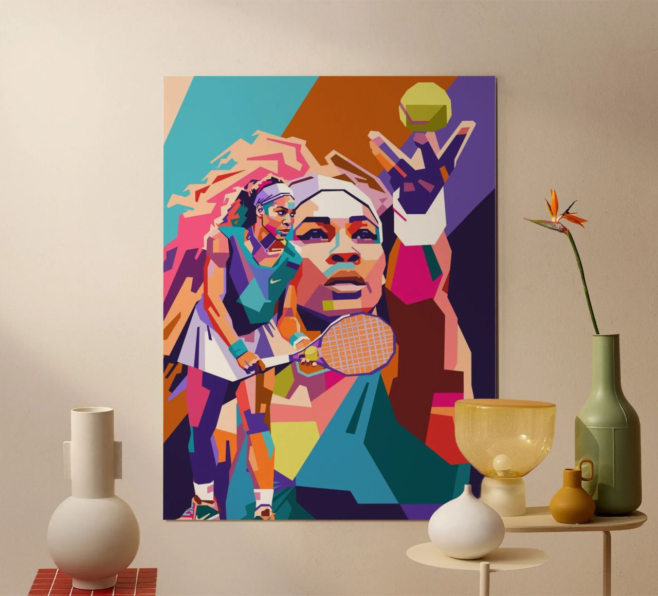 Serena Williams on WPAP art style poster by Hantamrata