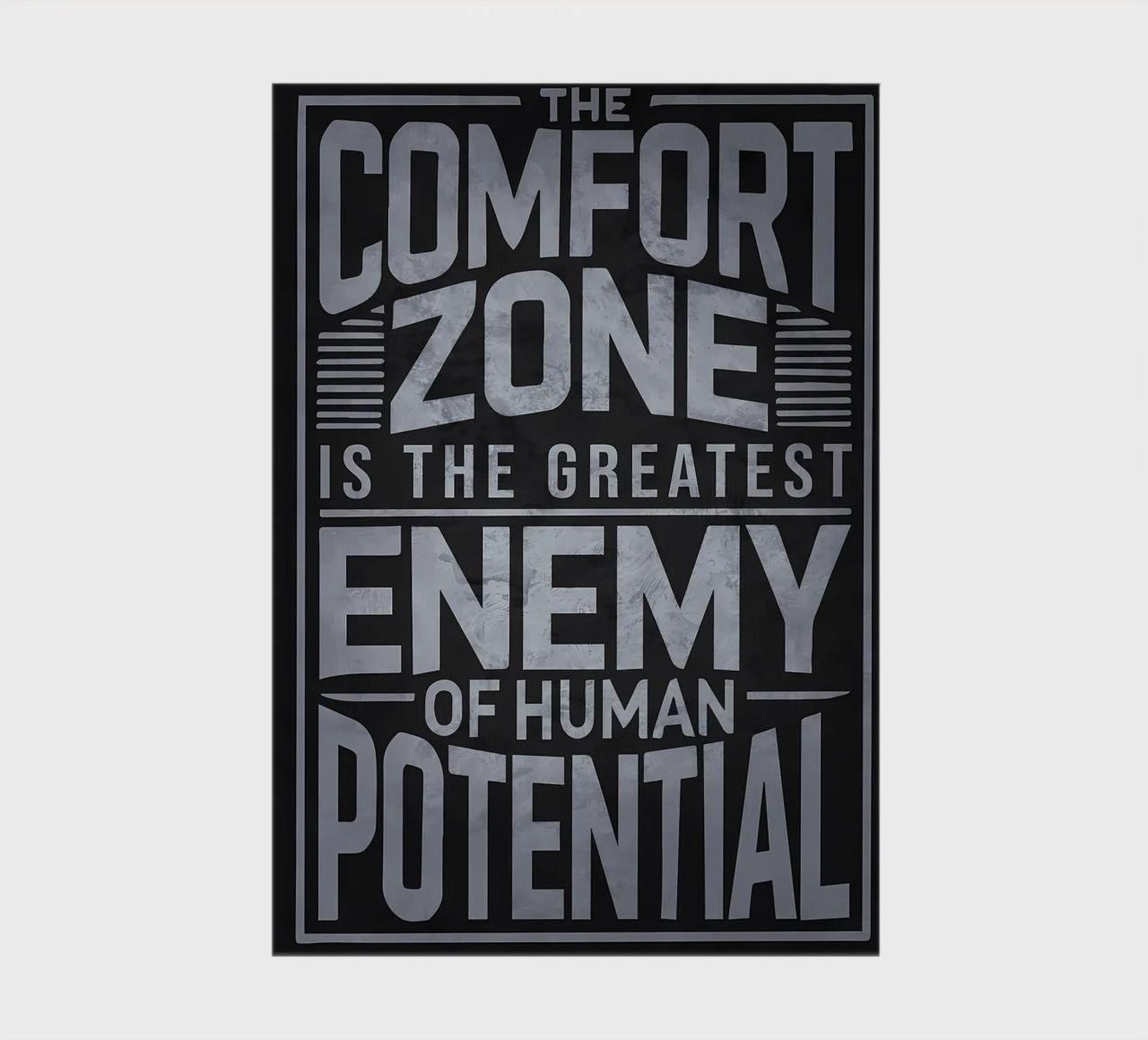 Comfort Zone Is Enemy notebook by Delaplane