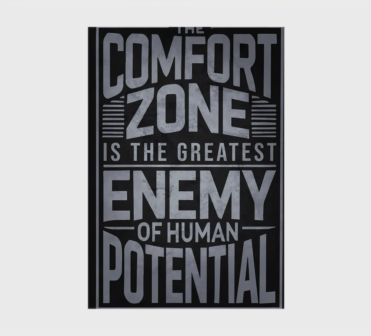 Comfort Zone Is Enemy notebook by Delaplane