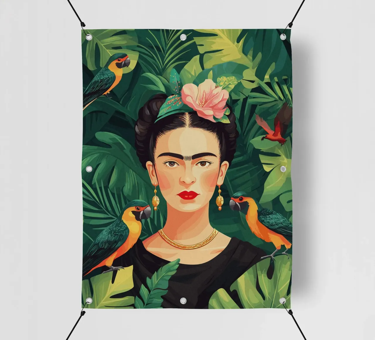 woman with a floral pvc cover by ramosashop