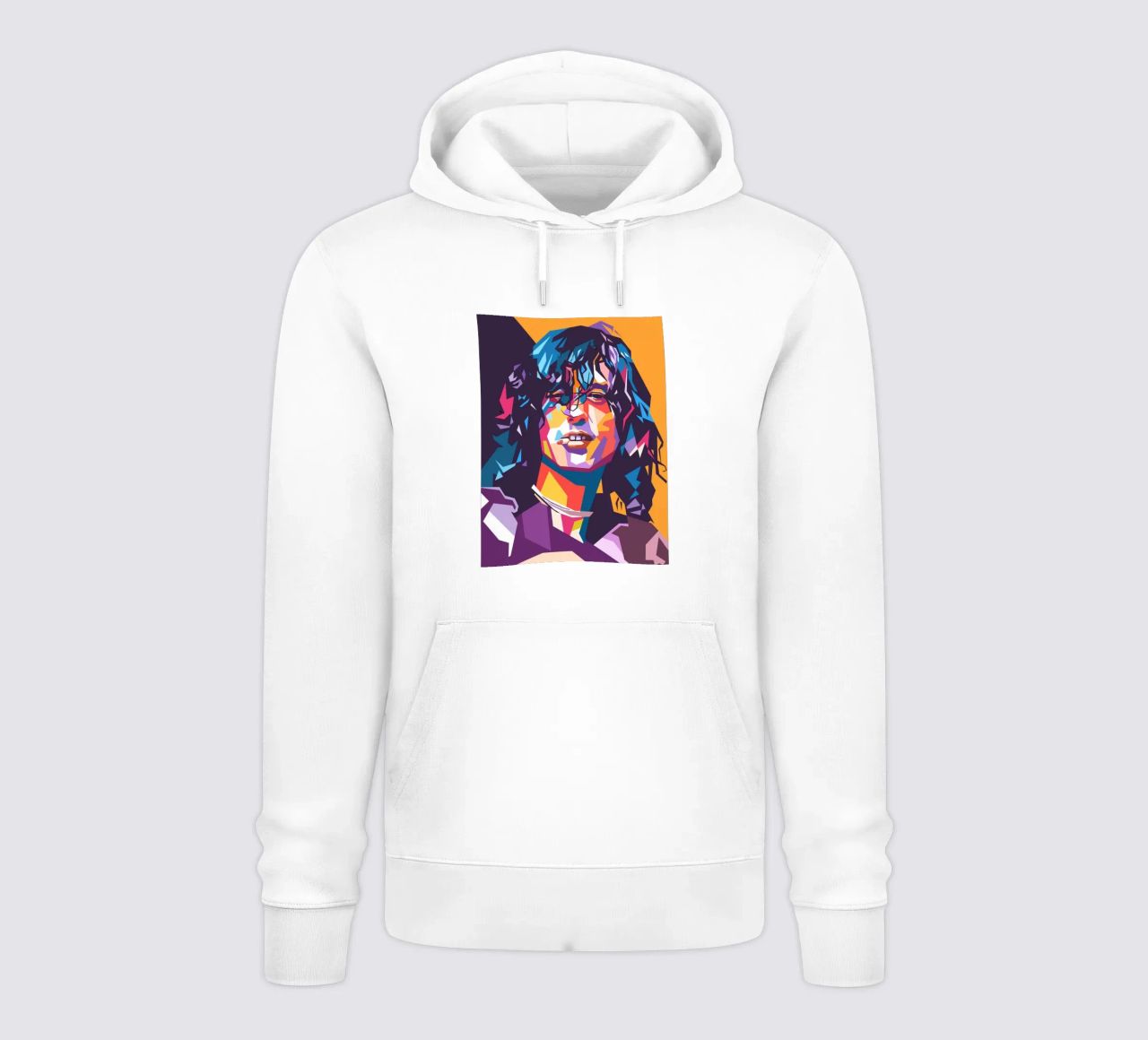 Jimmy Page sullo stile artistico di WPAP felpa con cappuccio da Hantamrata