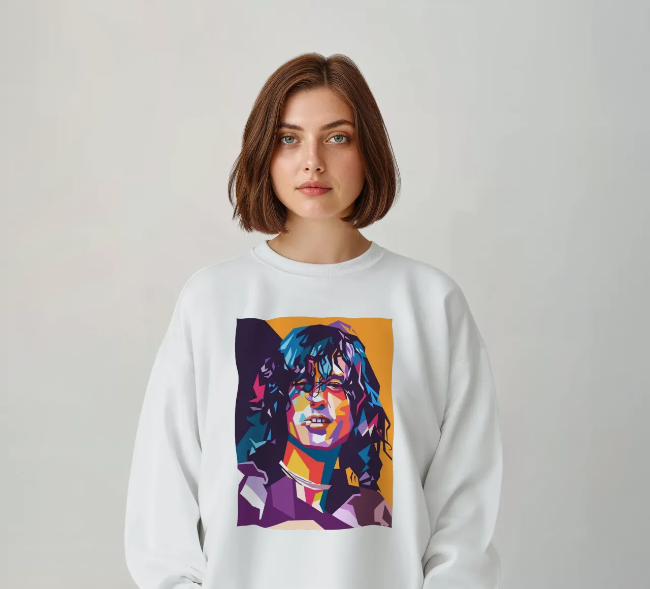 Jimmy Page sullo stile artistico di WPAP felpa da Hantamrata