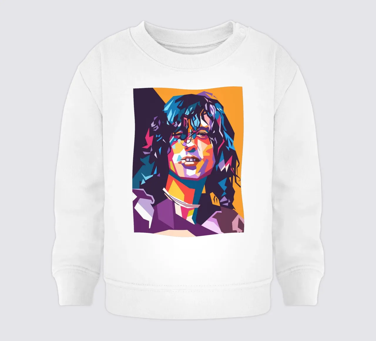 Jimmy Page sobre el estilo artístico de WPAP sudadera de bebé de Hantamrata