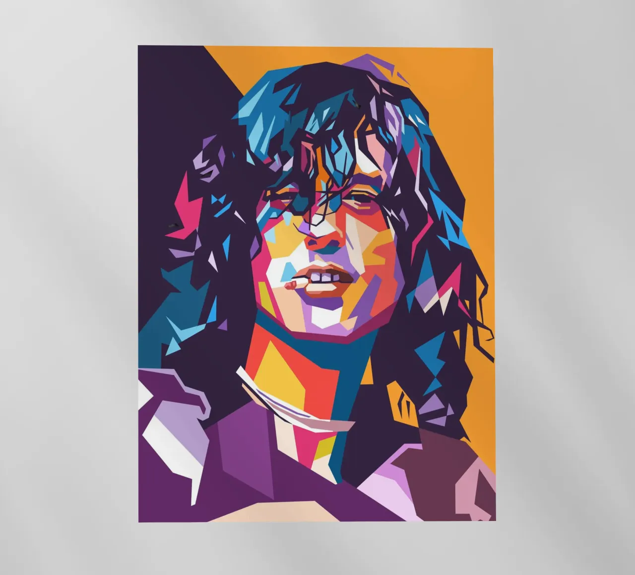 Jimmy Page sullo stile artistico di WPAP pellicola backlit da Hantamrata