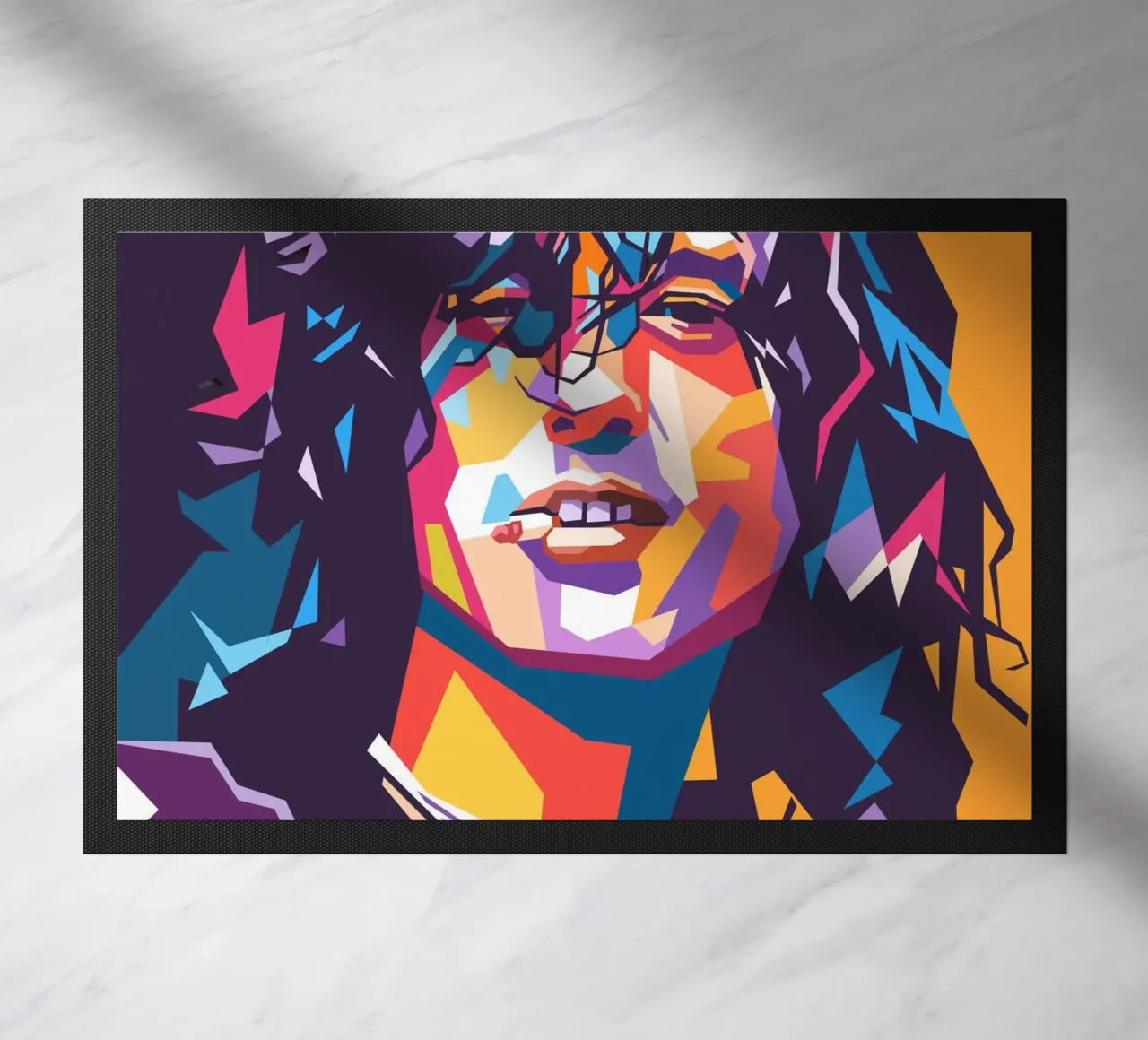 Jimmy Page sullo stile artistico di WPAP zerbino da Hantamrata