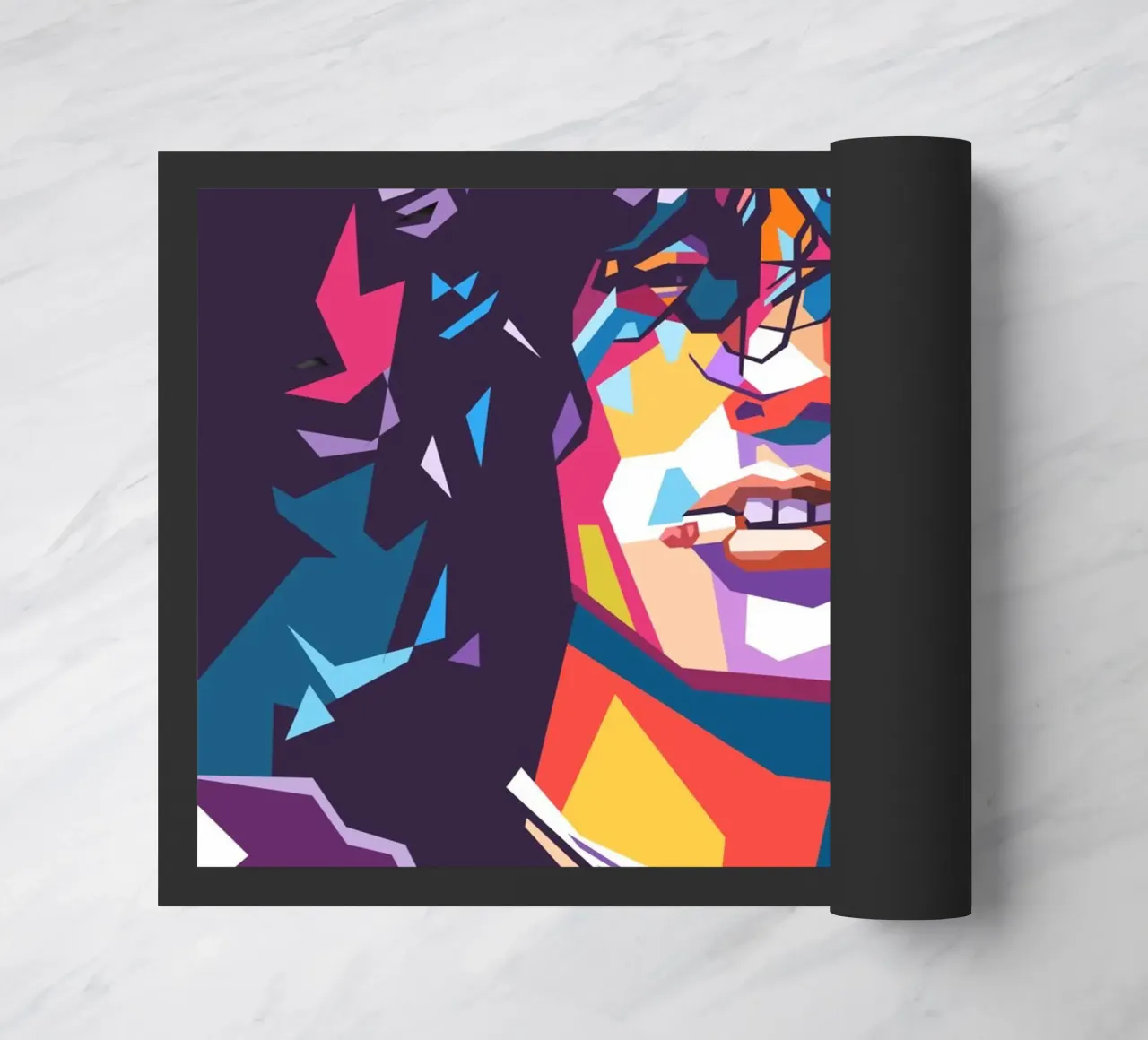 Jimmy Page sullo stile artistico di WPAP zerbino da Hantamrata