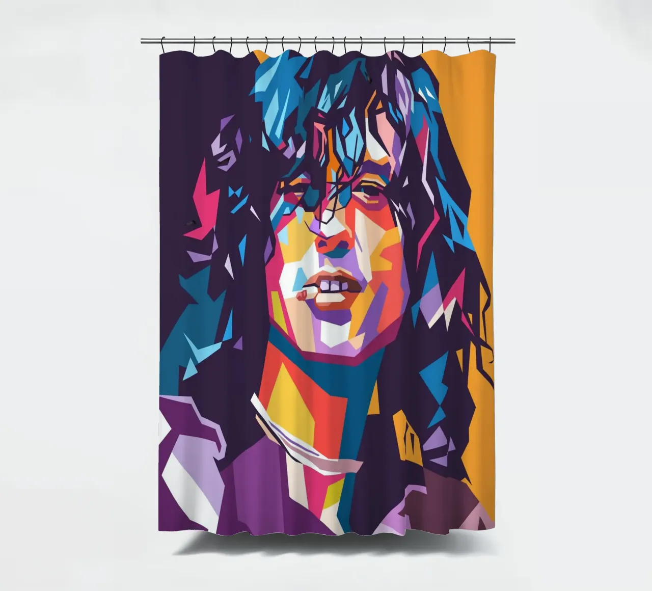 Jimmy Page sullo stile artistico di WPAP tenda da doccia da Hantamrata