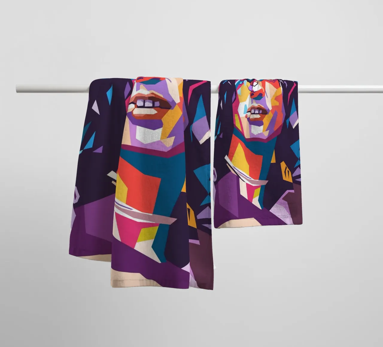 Jimmy Page sur le style artistique de WPAP serviette de bain de Hantamrata