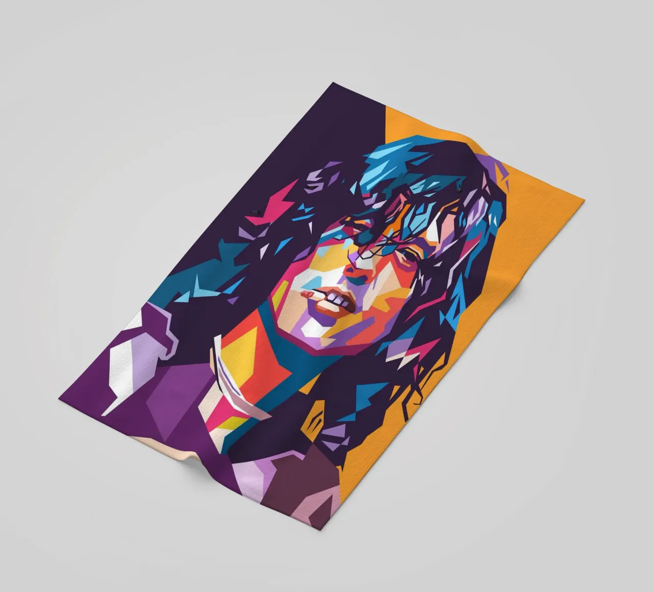 Jimmy Page sullo stile artistico di WPAP telo mare da Hantamrata