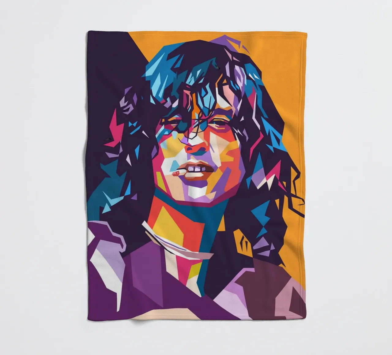 Jimmy Page sullo stile artistico di WPAP coperta in pile da Hantamrata