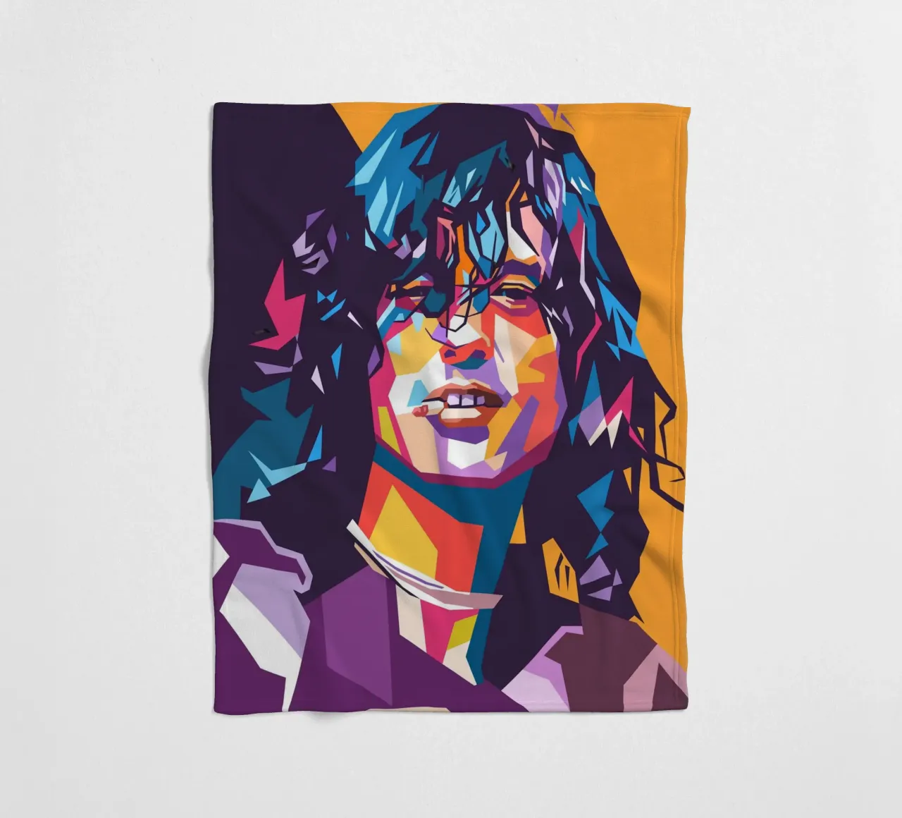 Jimmy Page sullo stile artistico di WPAP coperta in pile da Hantamrata