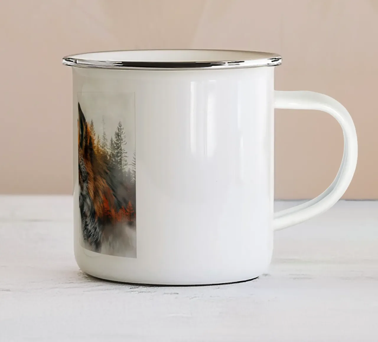Volpe Natura tazza in smalto da Ginnery