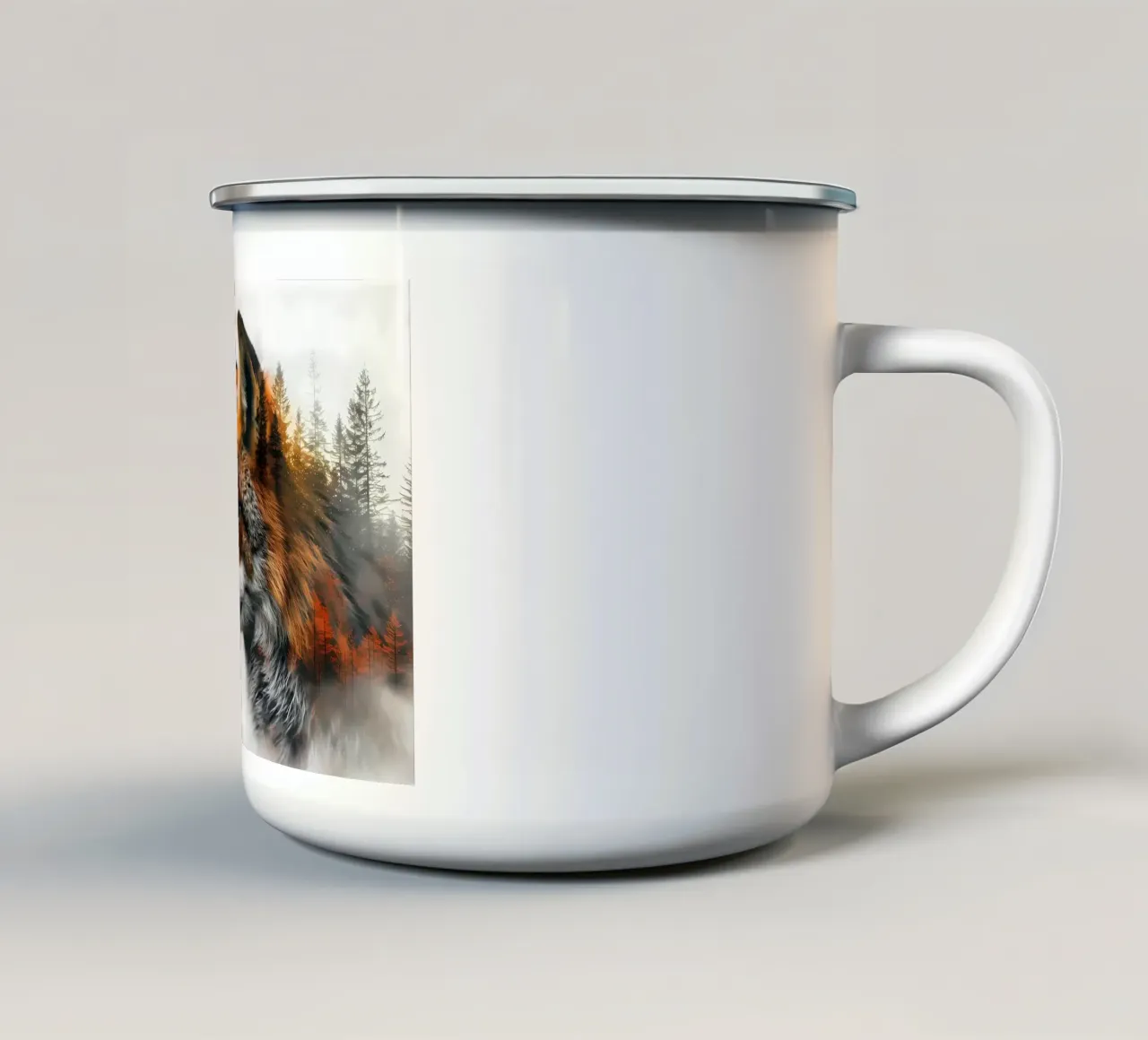 Volpe Natura tazza in smalto da Ginnery