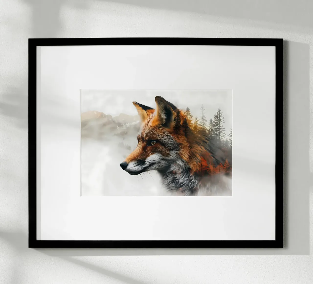 Volpe Natura poster con telaio in plastica da Ginnery